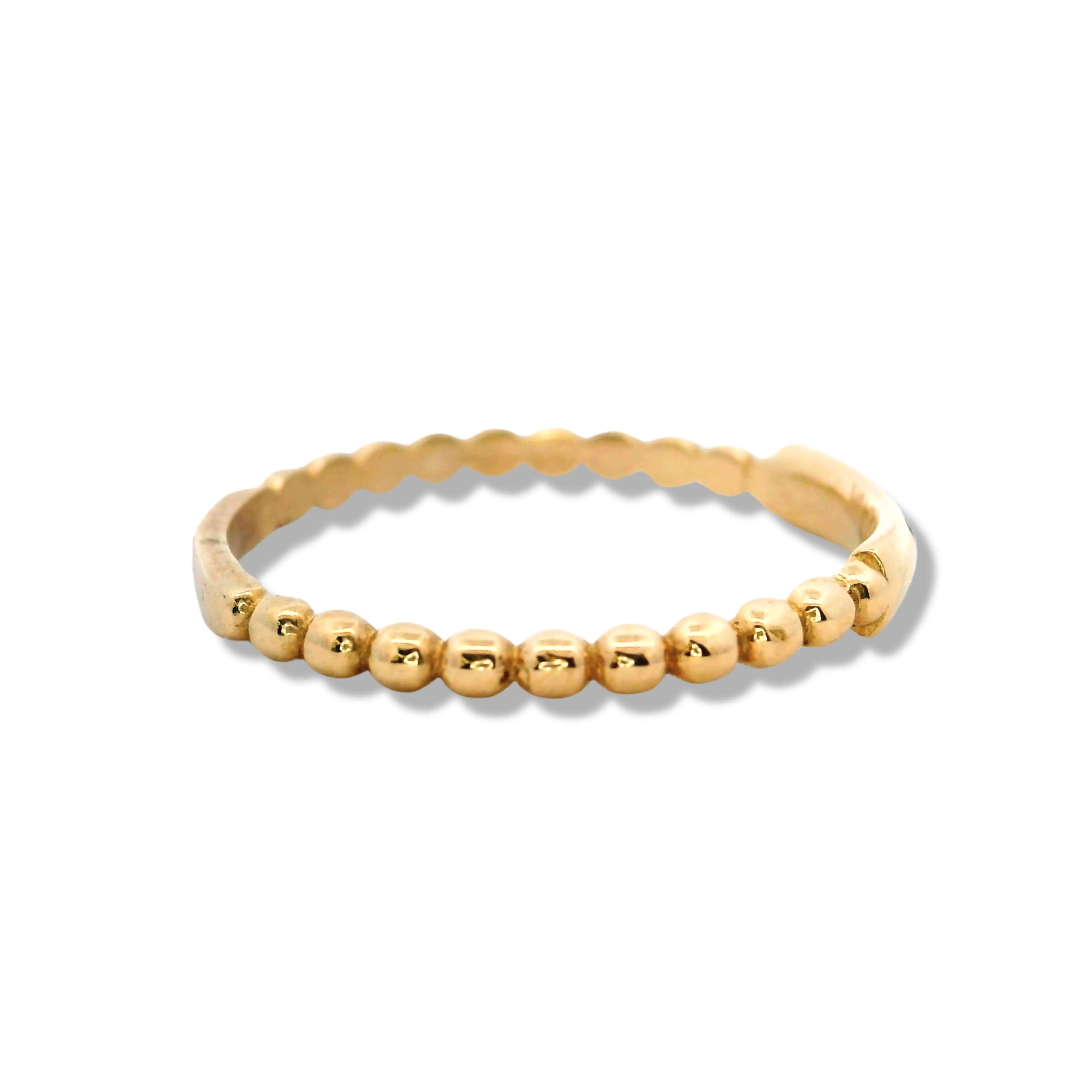 10K Yellow Gold "Mal de Ojo" Stacker Ring