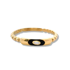 10K Yellow Gold "Mal de Ojo" Stacker Ring