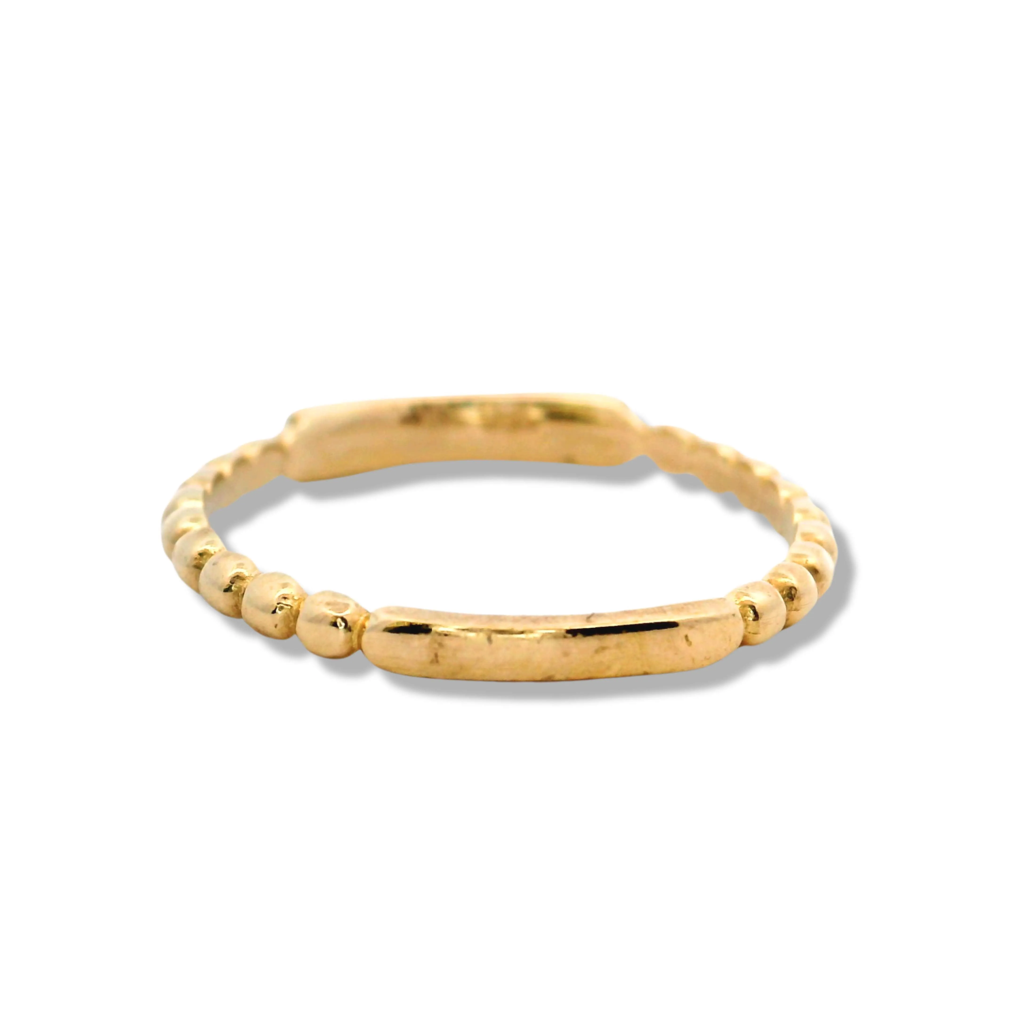 10K Yellow Gold "Mal de Ojo" Stacker Ring