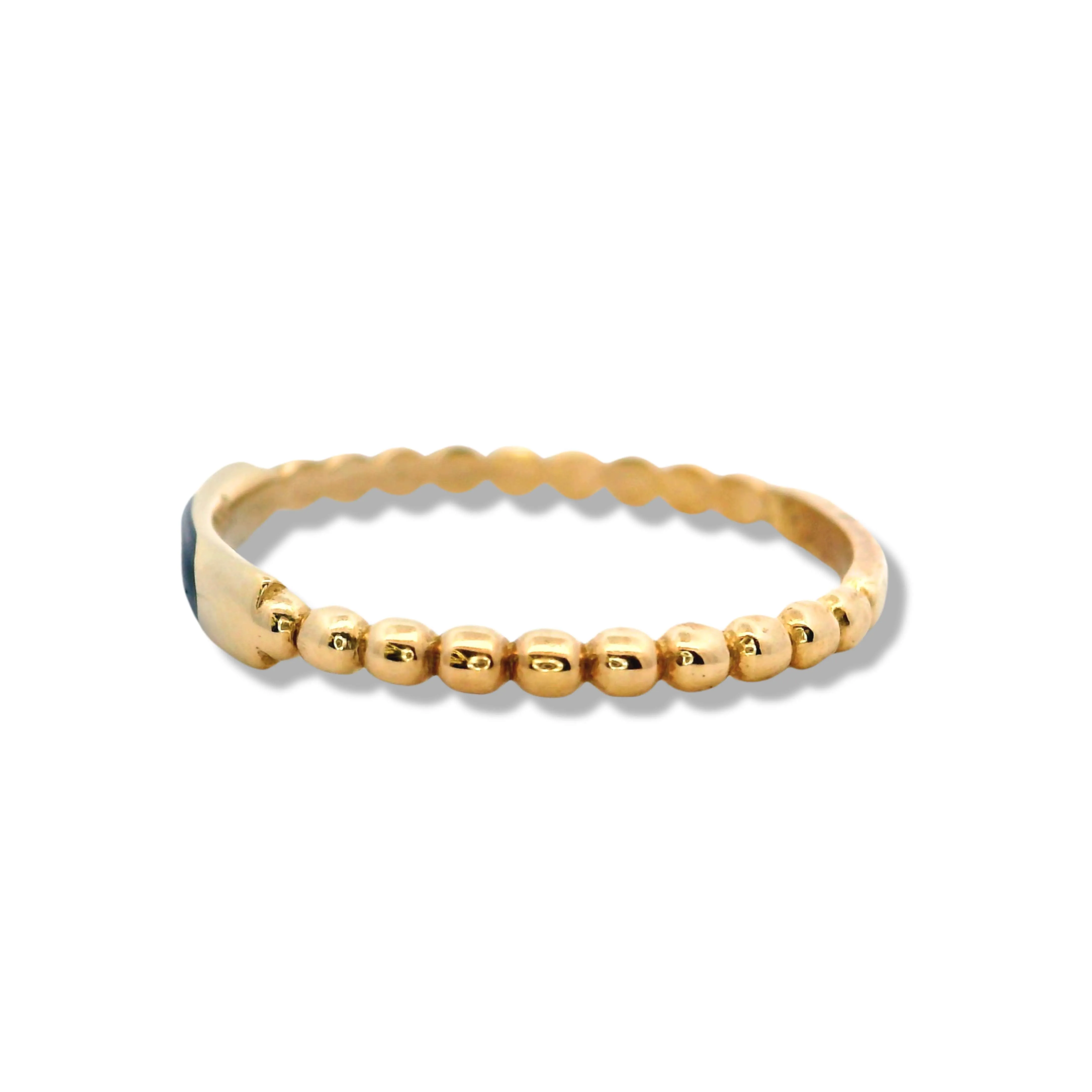 10K Yellow Gold "Mal de Ojo" Stacker Ring