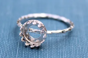 10mm Crown Bezel Checkered Ring blank