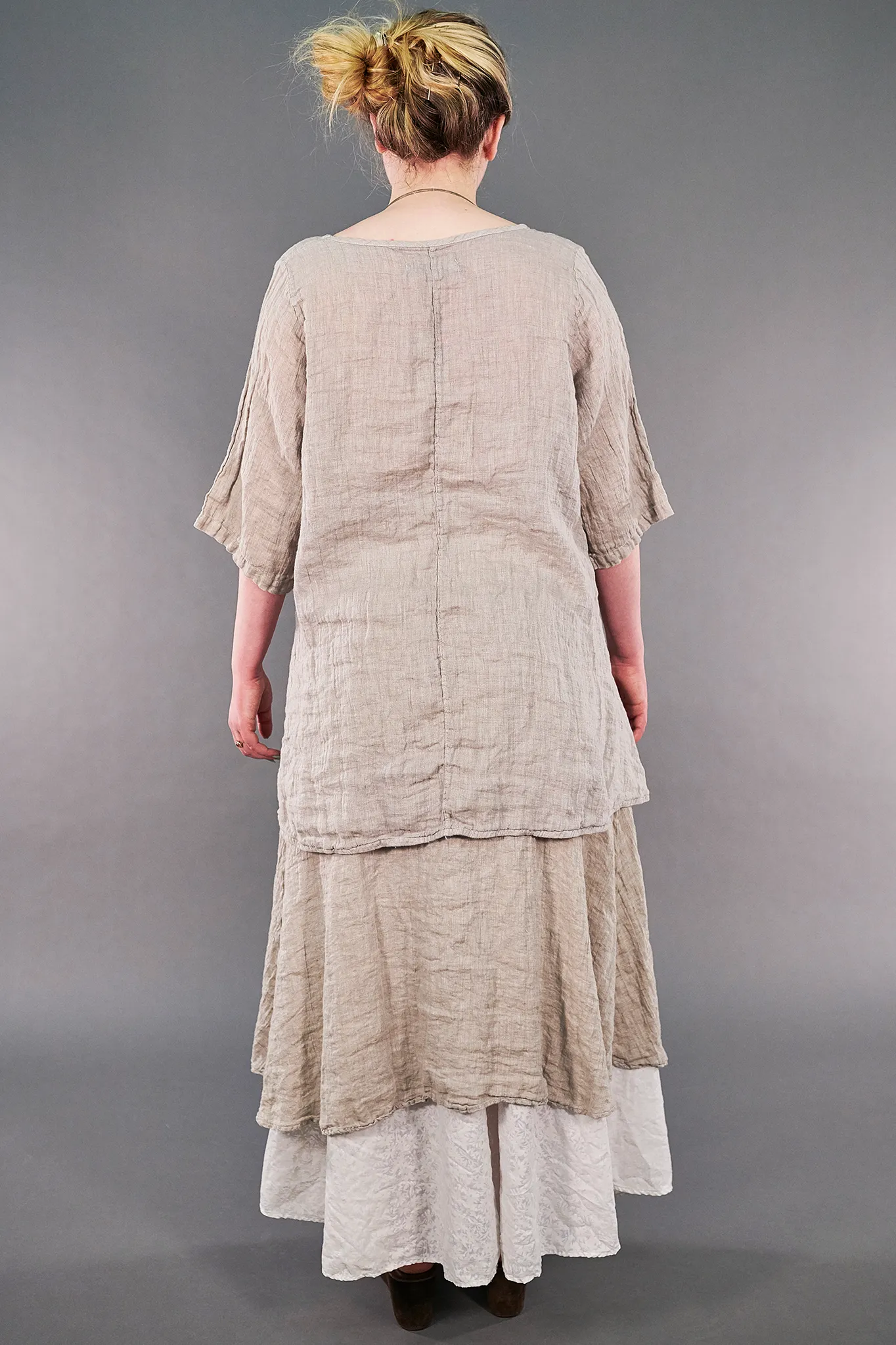 1210 Linen Simple Tunic Fog-P