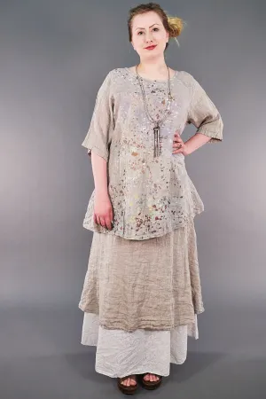 1210 Linen Simple Tunic Fog-P