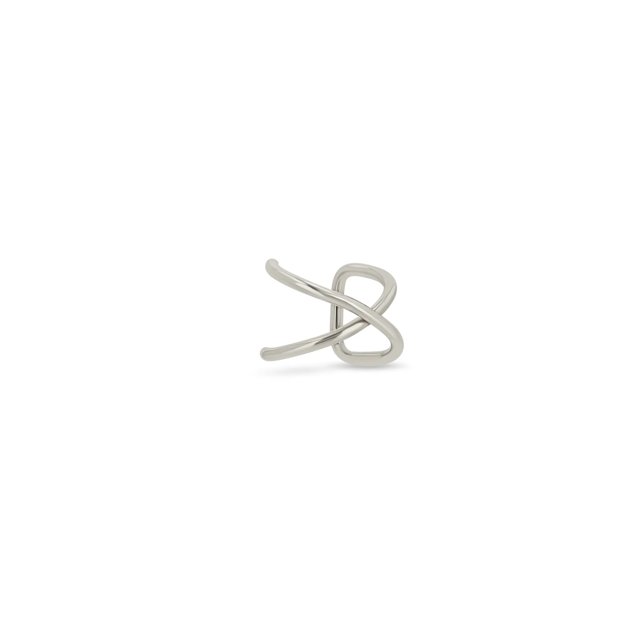 14k Gold X Crossover Ear Cuff