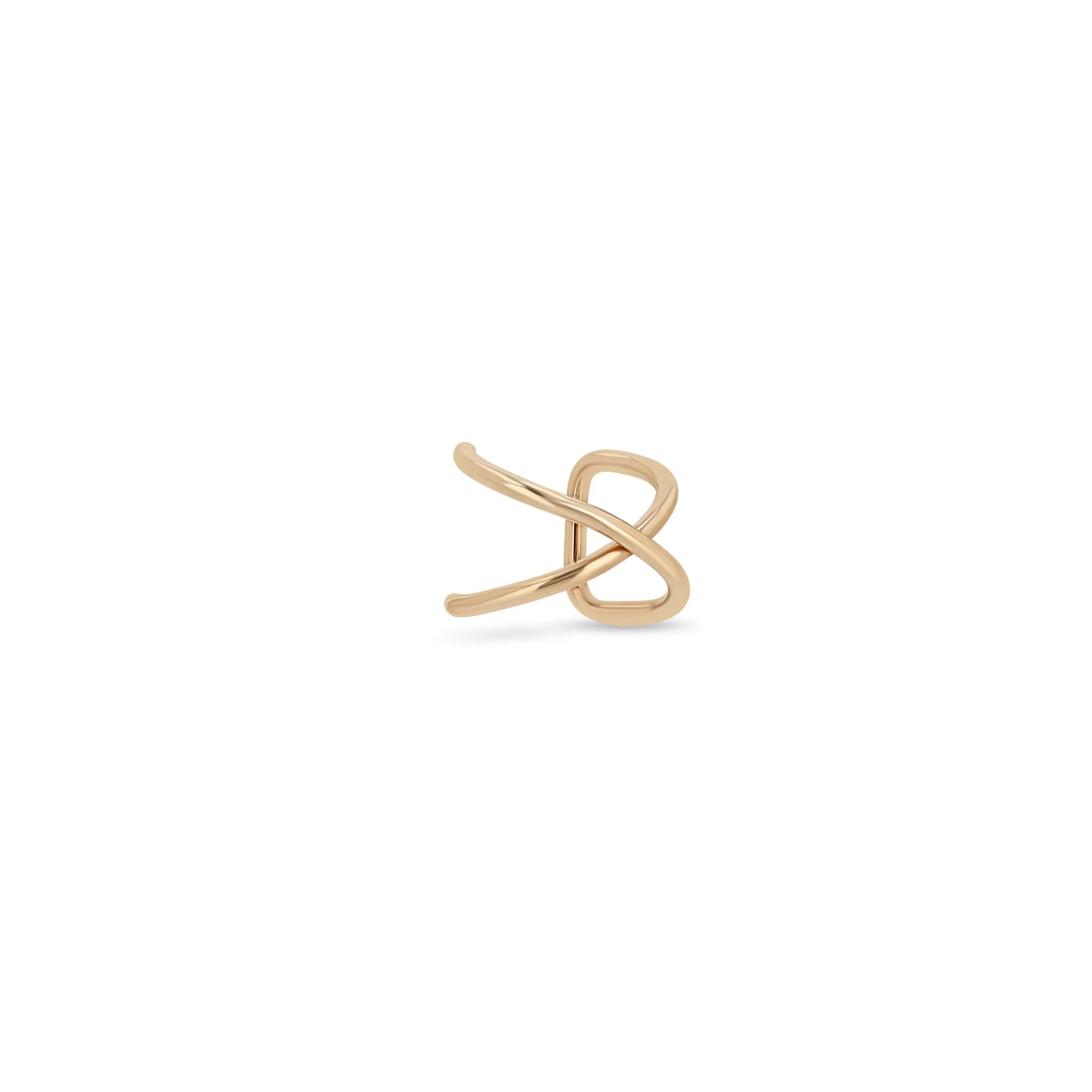 14k Gold X Crossover Ear Cuff