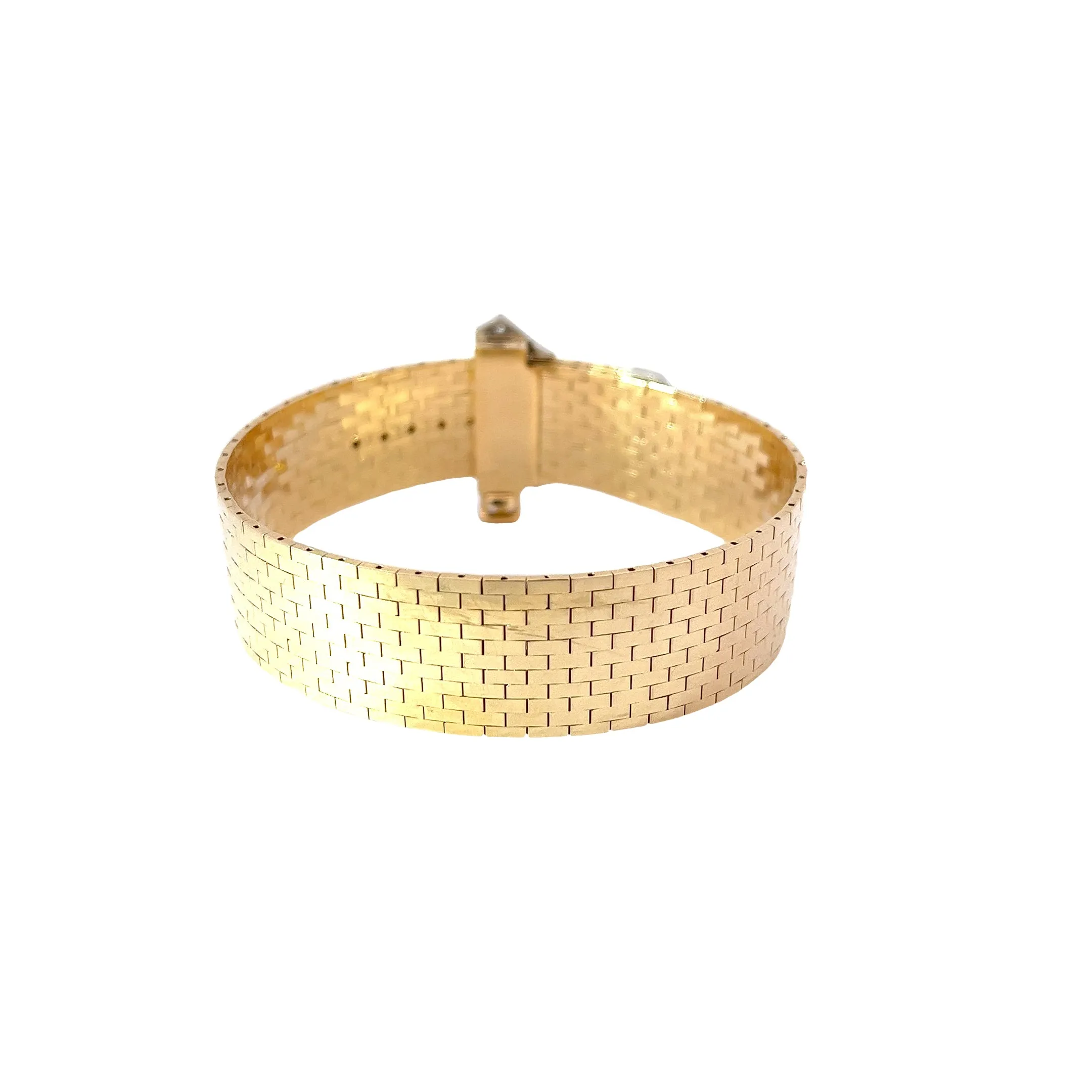 14k Yellow Gold .50ct G VS2 Round Diamond Buckle Bangle Bracelet
