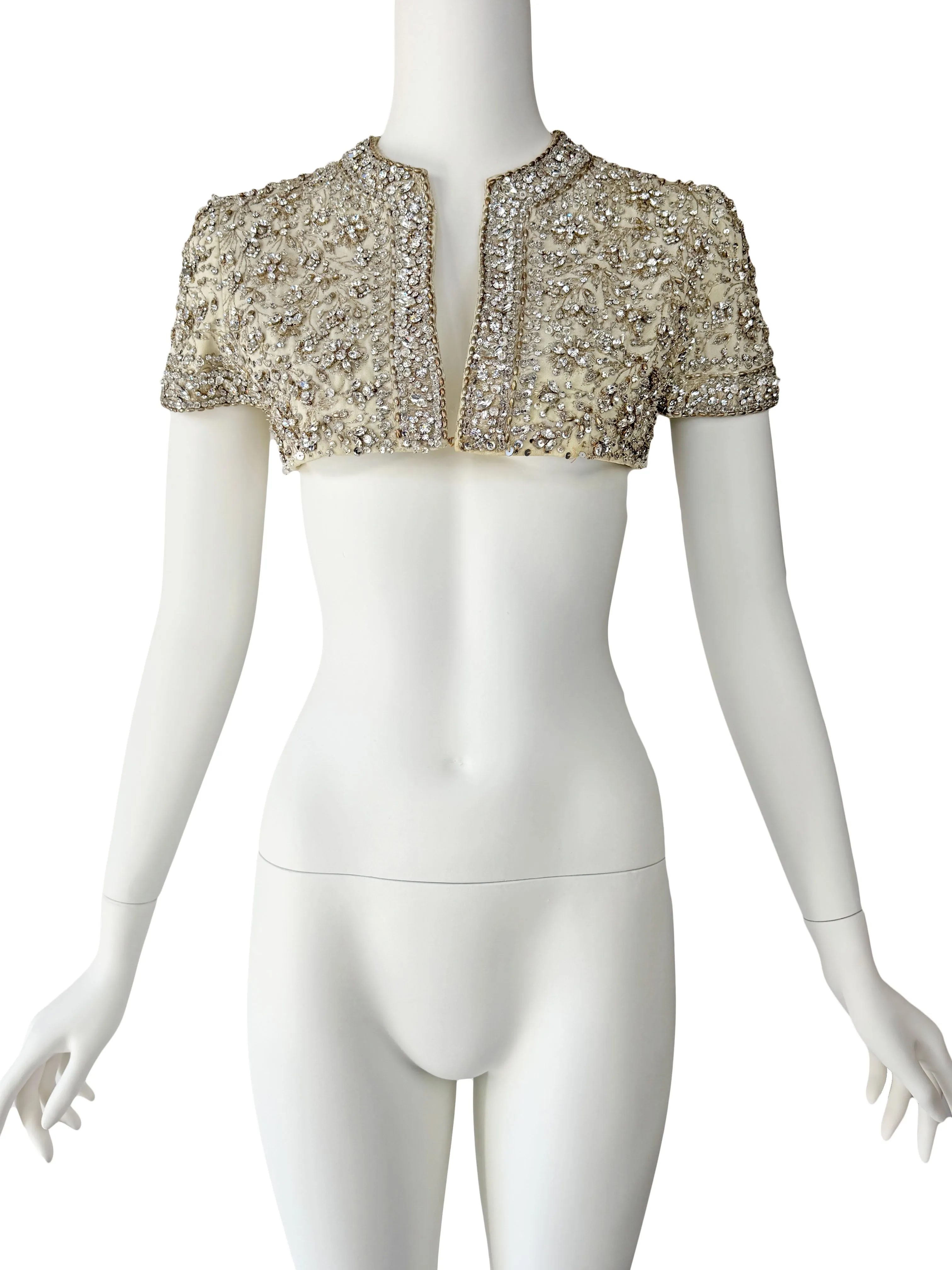 1960s Rhinestone Embellished Shrug