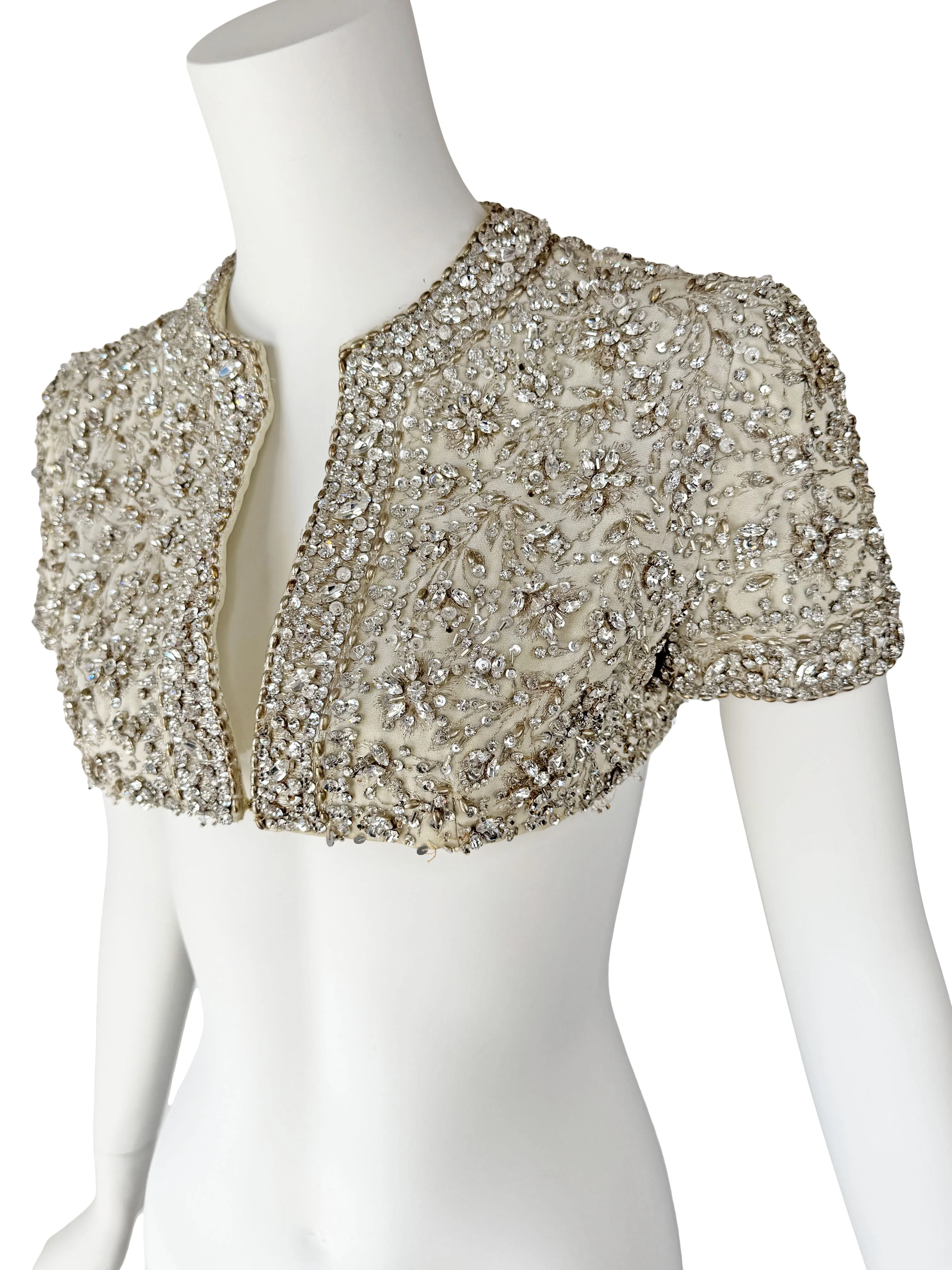 1960s Rhinestone Embellished Shrug