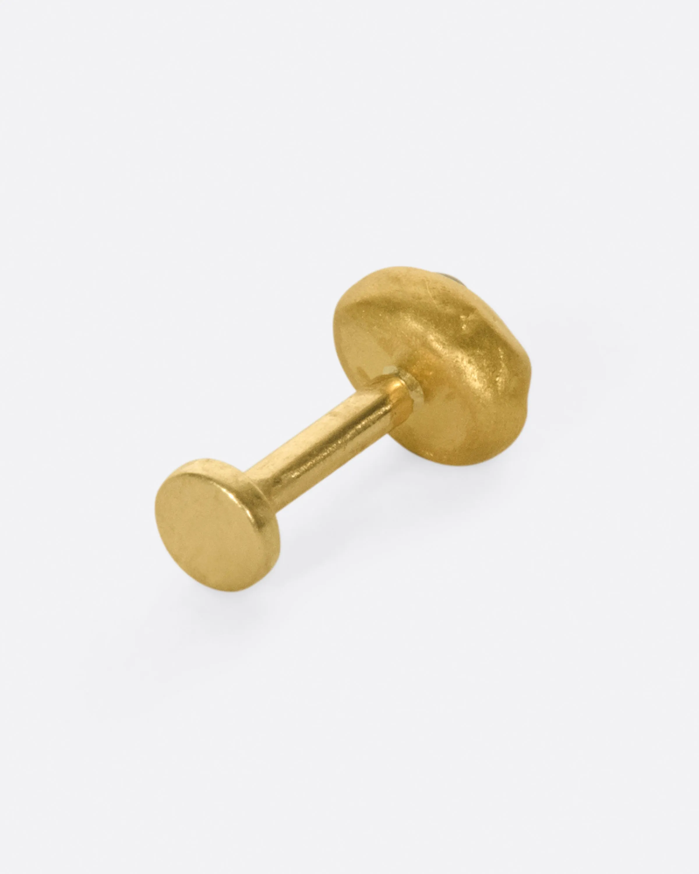 22k Dotted Drop Threadless Earring