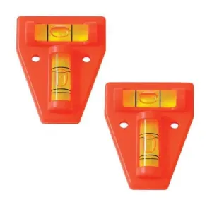 2Pc -  2 Way Caravan Mini Leveller Angled Spirit Level Hitching Pitching Trailer
