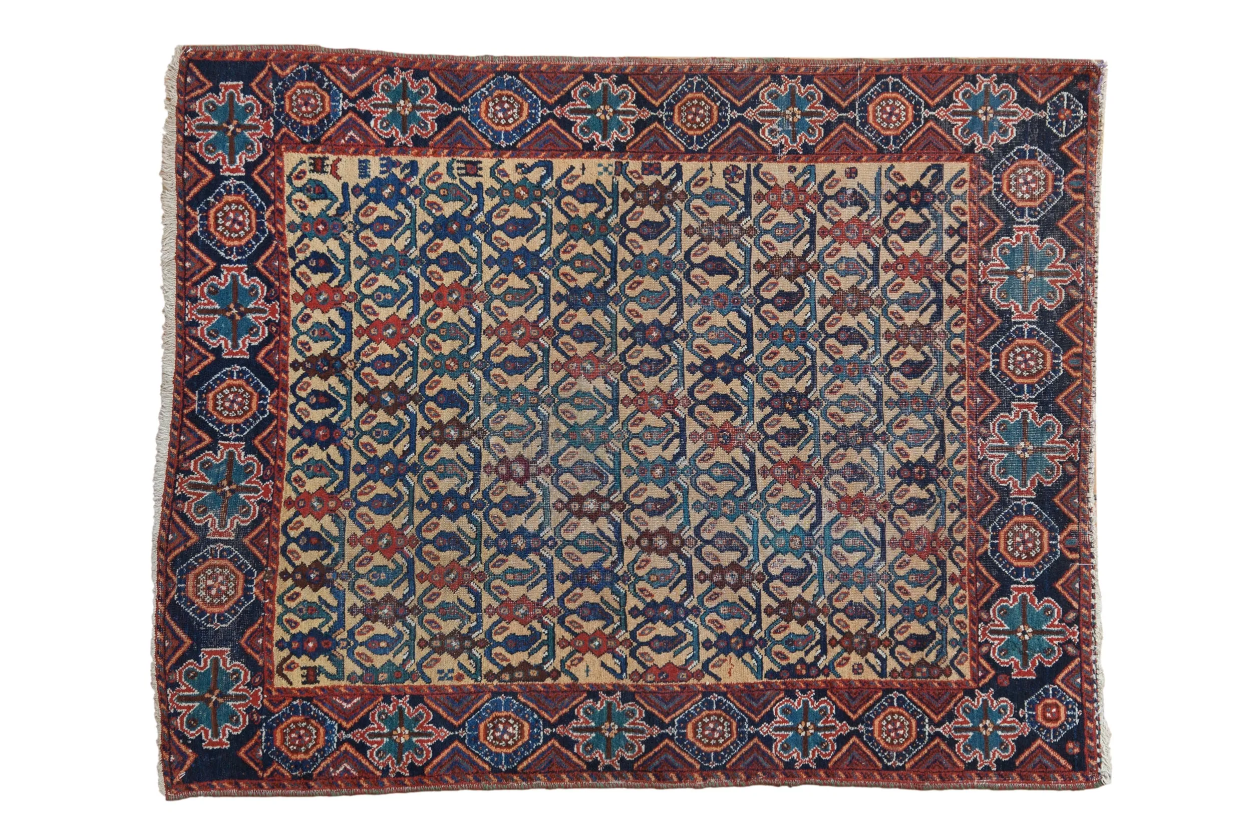 3.5x4.5 Antique Afshar Square Rug