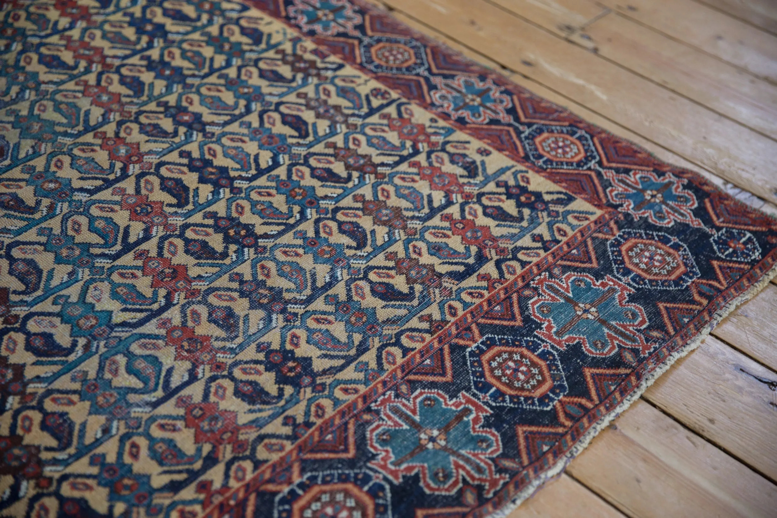 3.5x4.5 Antique Afshar Square Rug