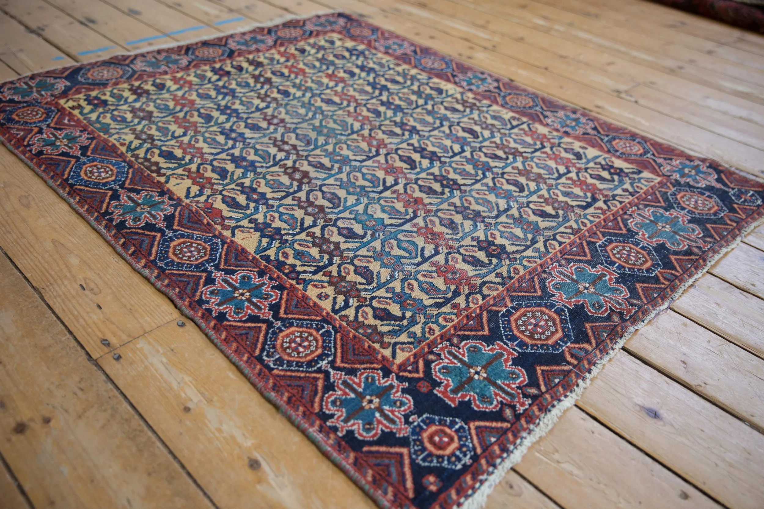 3.5x4.5 Antique Afshar Square Rug