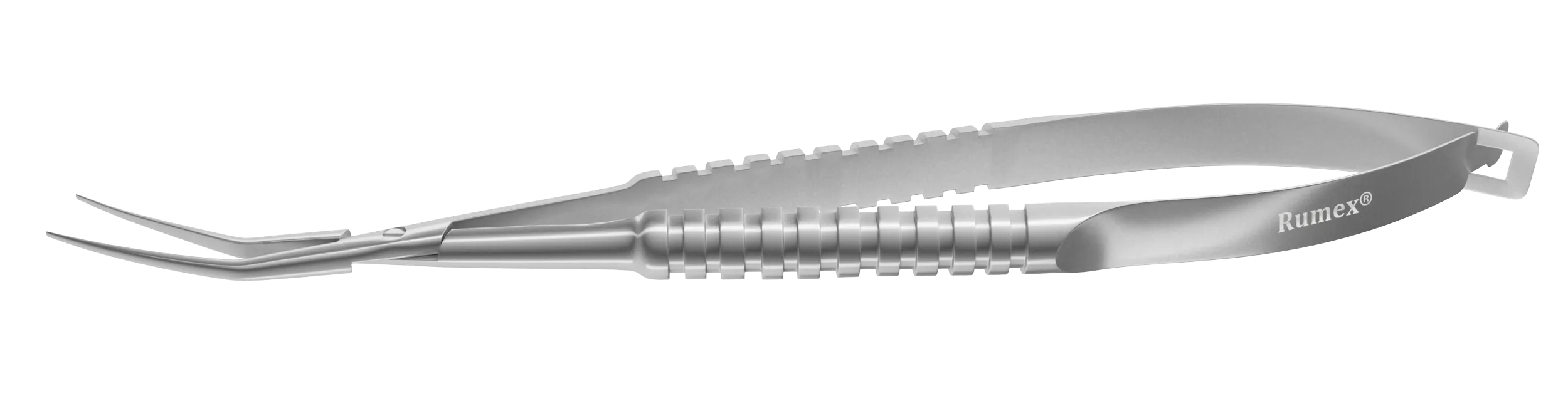 527R 4-20111S ICL Cartridge Loading Forceps, Angled 30° Long Jaws, Round Handle, Length 120 mm, Stainless Steel