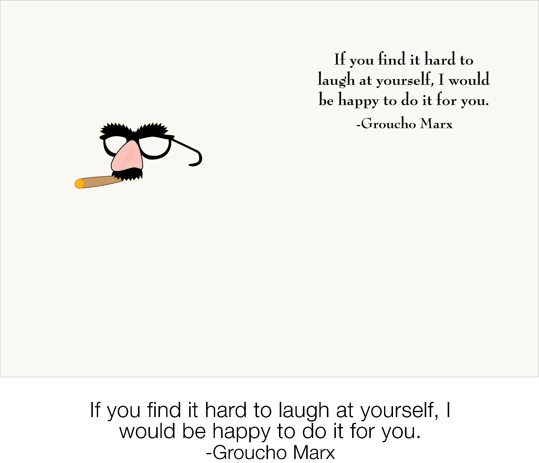 737 Frida/Groucho (Any Occasion Card, Birthday Card)