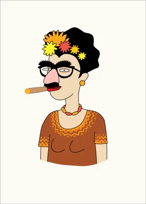 737 Frida/Groucho (Any Occasion Card, Birthday Card)