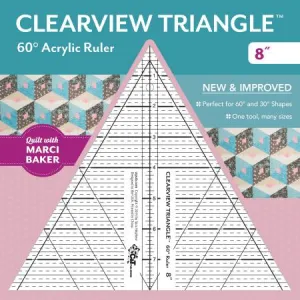 8-Inch Clearview Triangle Ruler - 1 LEFT!