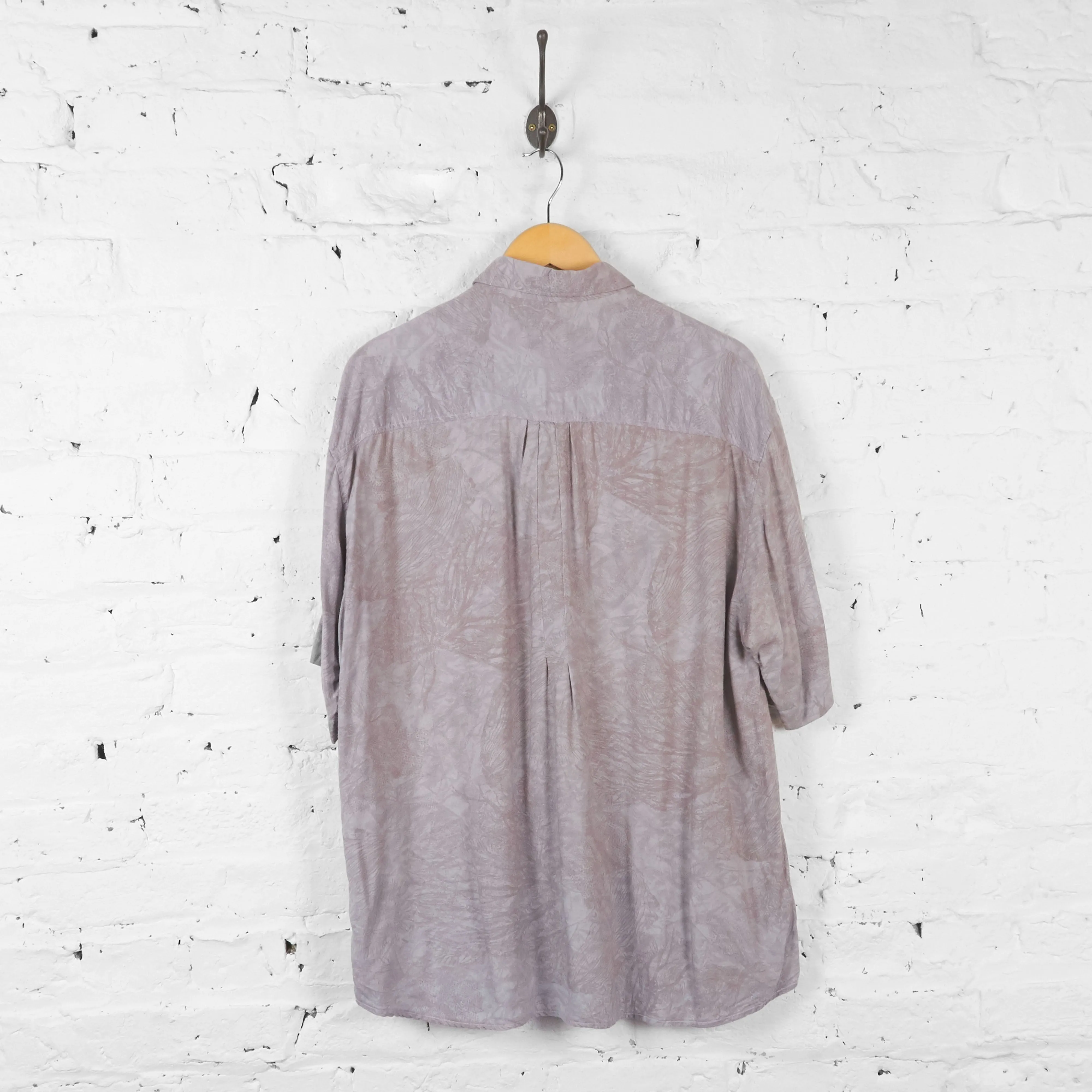 90s Patterned Shirt - Purple - XL