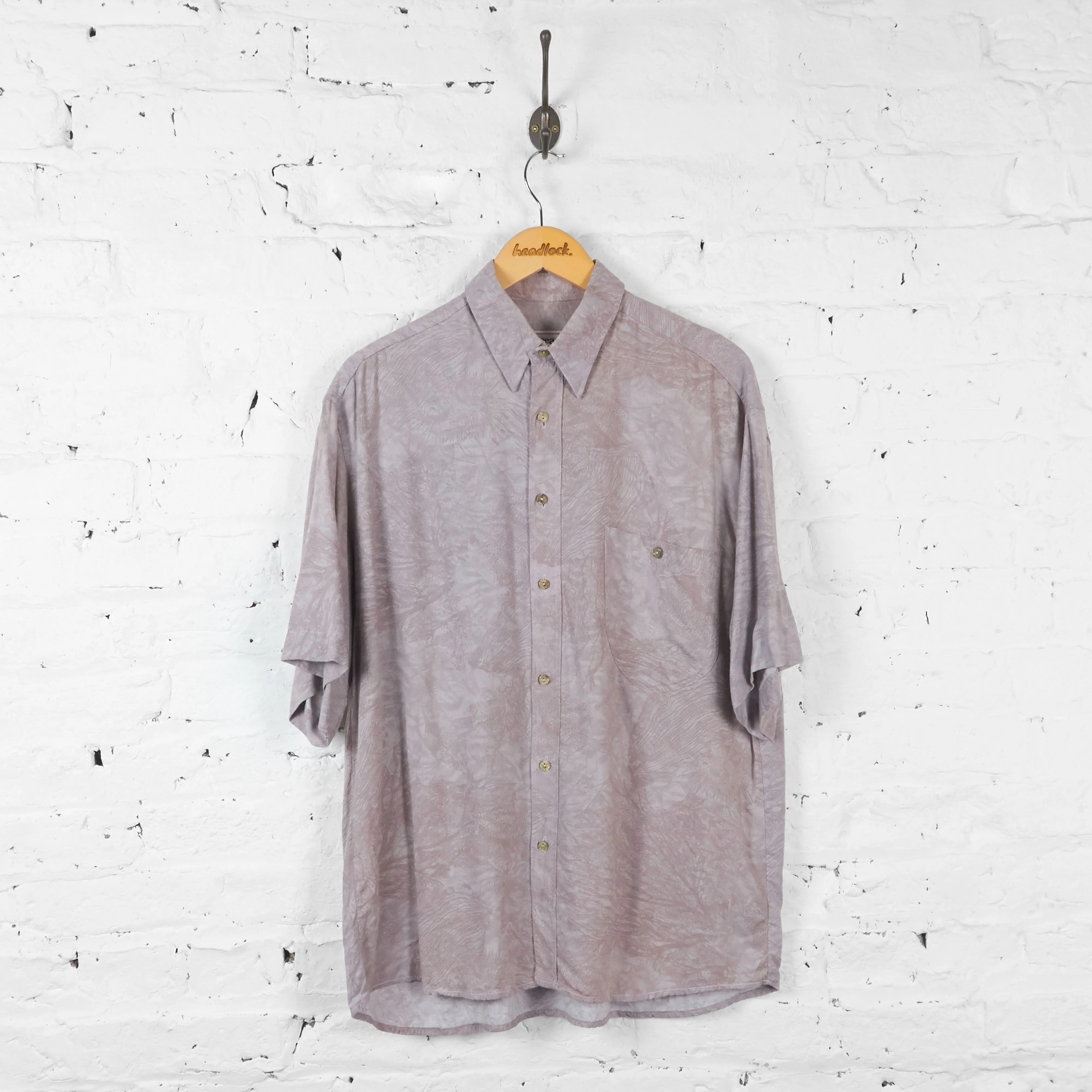 90s Patterned Shirt - Purple - XL