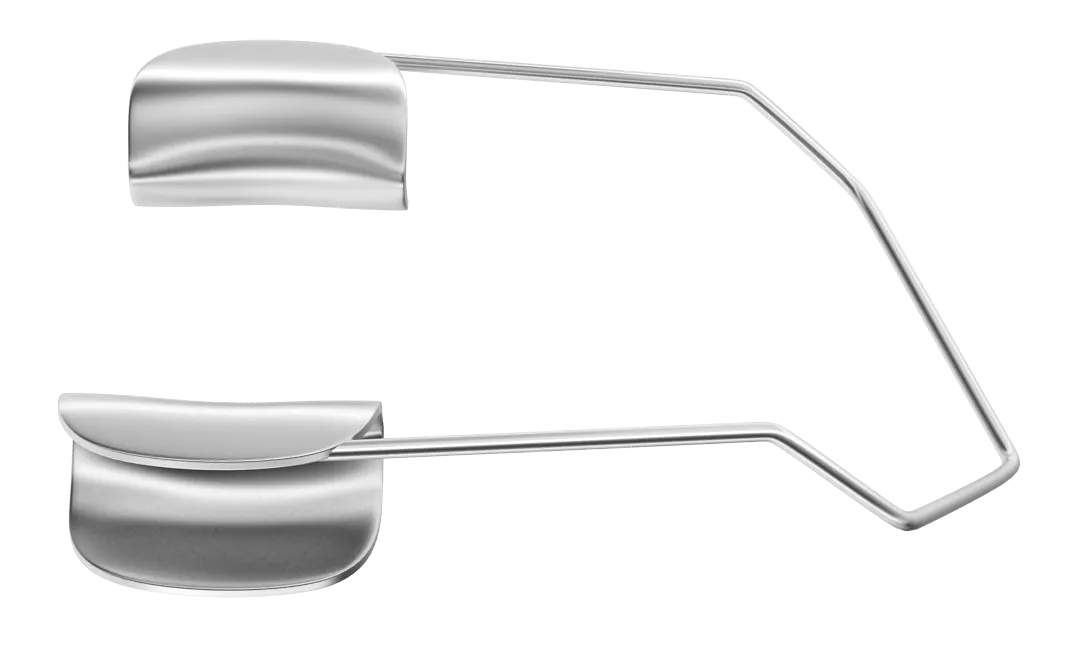 999R 14-0231 Barraquer Eye Speculum, Temporal, Solid Blades, Child Size, 11.00 mm Blades, Length 35 mm, Stainless Steel