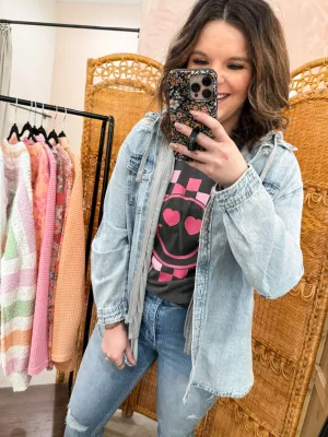 Acid Washed Hooded Jacket