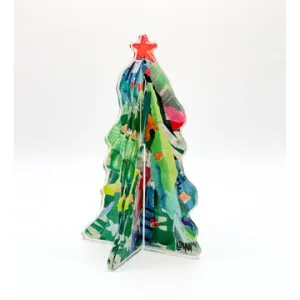 Acrylic Adorned Christmas Tree Collection: Dark green-3-D