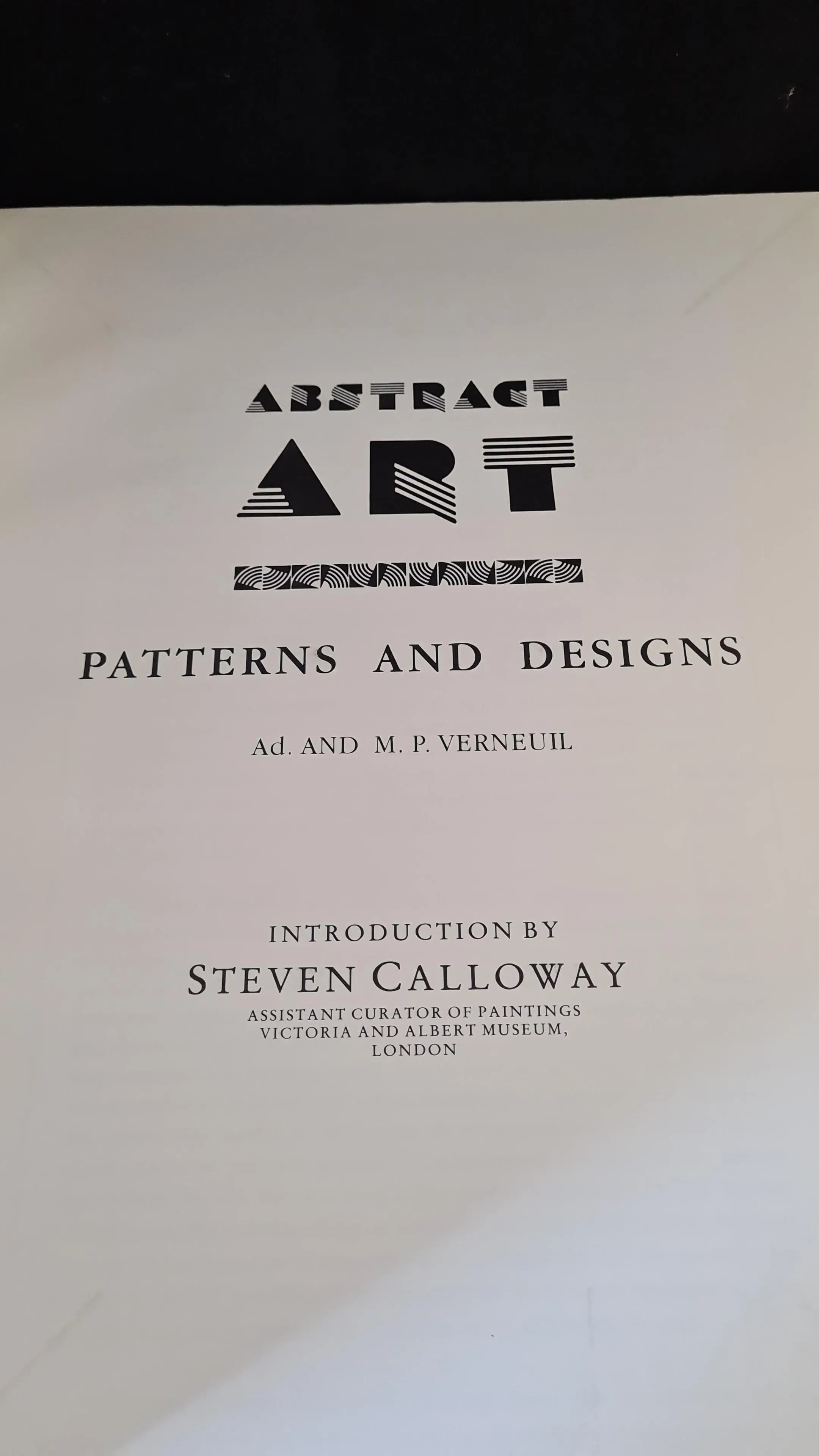 Ad & M P Verneuil - Abstract Art, Patterns & Designs, Bracken Books, 1988