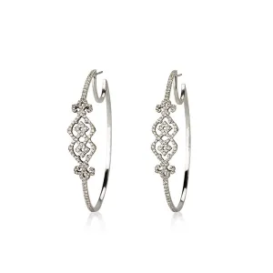 Adorned hoop earrings