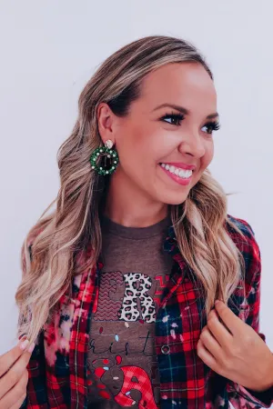 Adorned Wreath Hoop Earrings