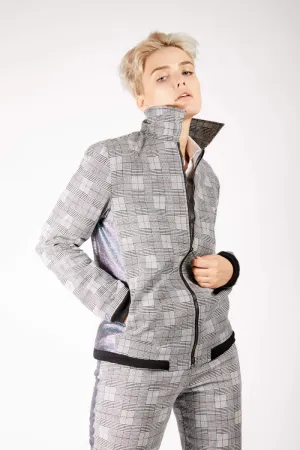 Adrian Schachter Grey Checkered Jacket