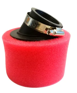 AF023 42MM RED SPONGE AIR FILTER ANGLED FOR QUAD DIRT PIT BIKE ATV