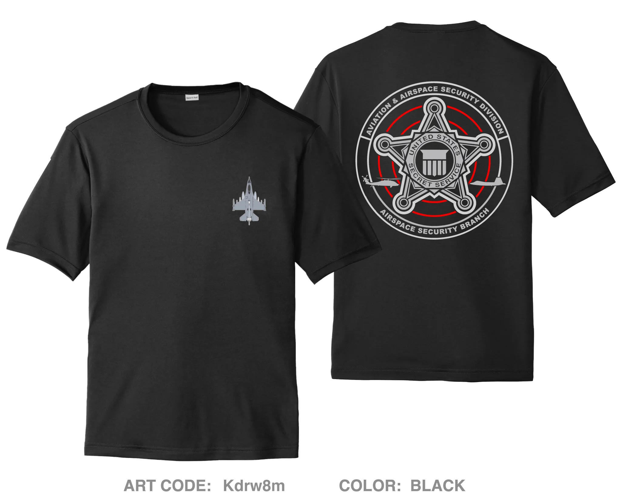 Airspace Security Branch Hi-Tech Performance Unisex SS Tee - Kdrw8m