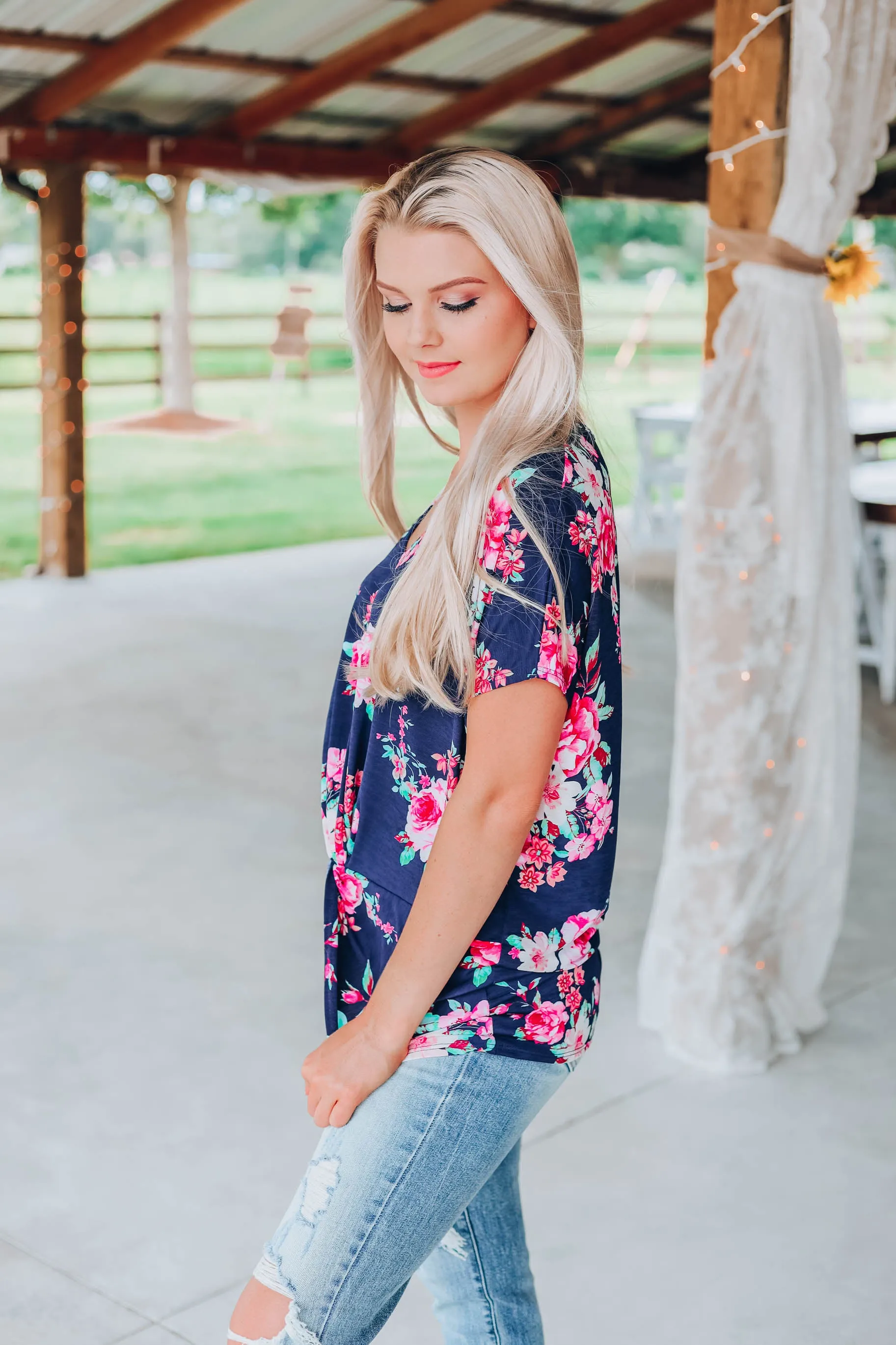 All The Grace Floral Top