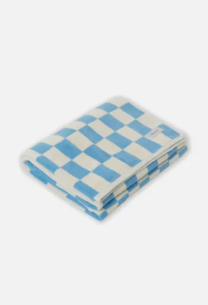 Amalfi Jacquard Beach Towel / Blue x Ivory