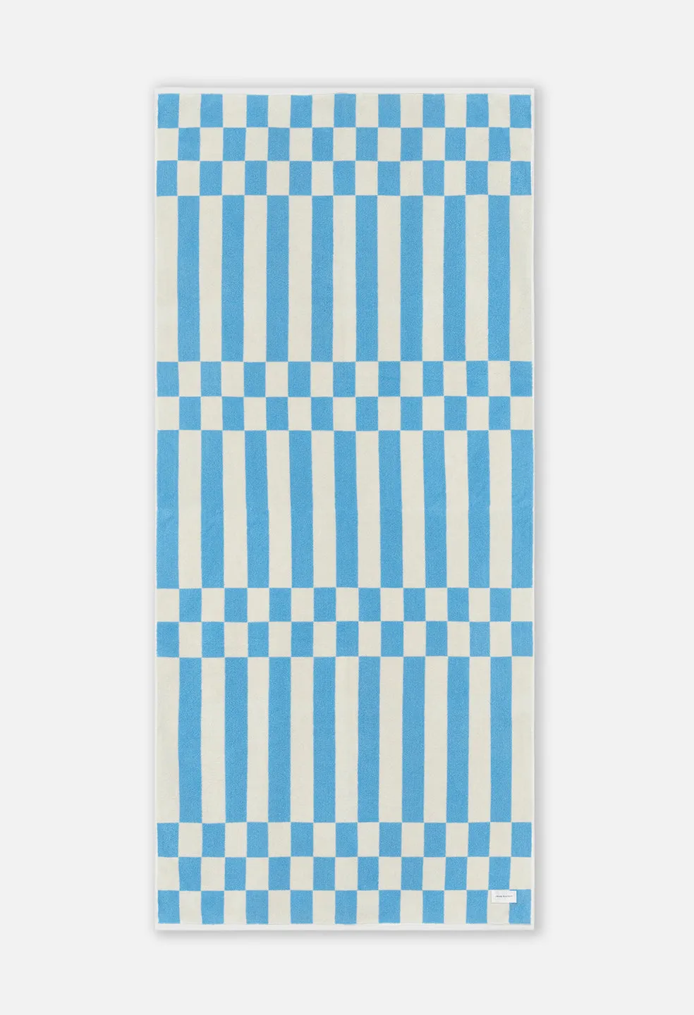 Amalfi Jacquard Beach Towel / Blue x Ivory