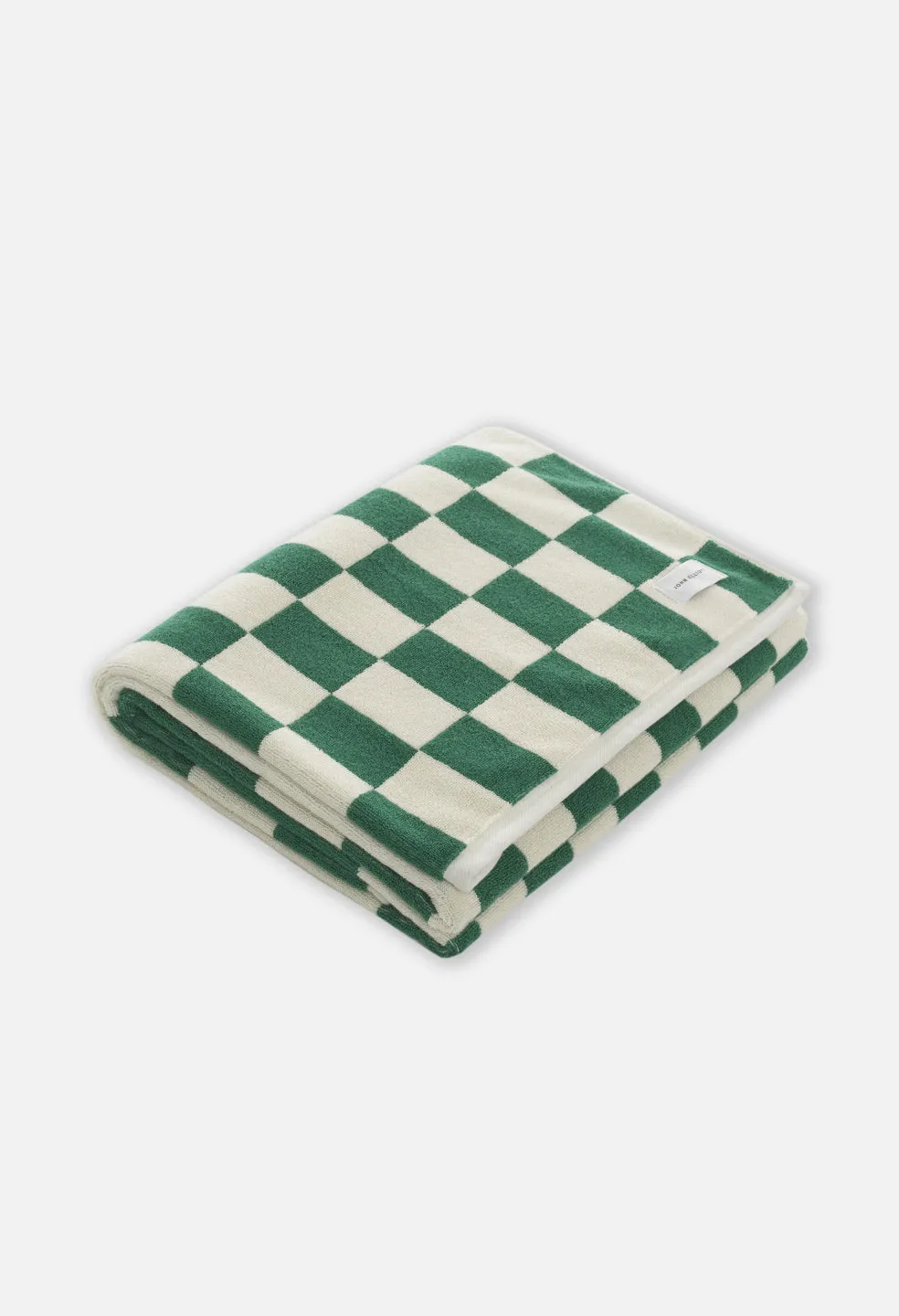 Amalfi Jacquard Beach Towel / Green x Ivory