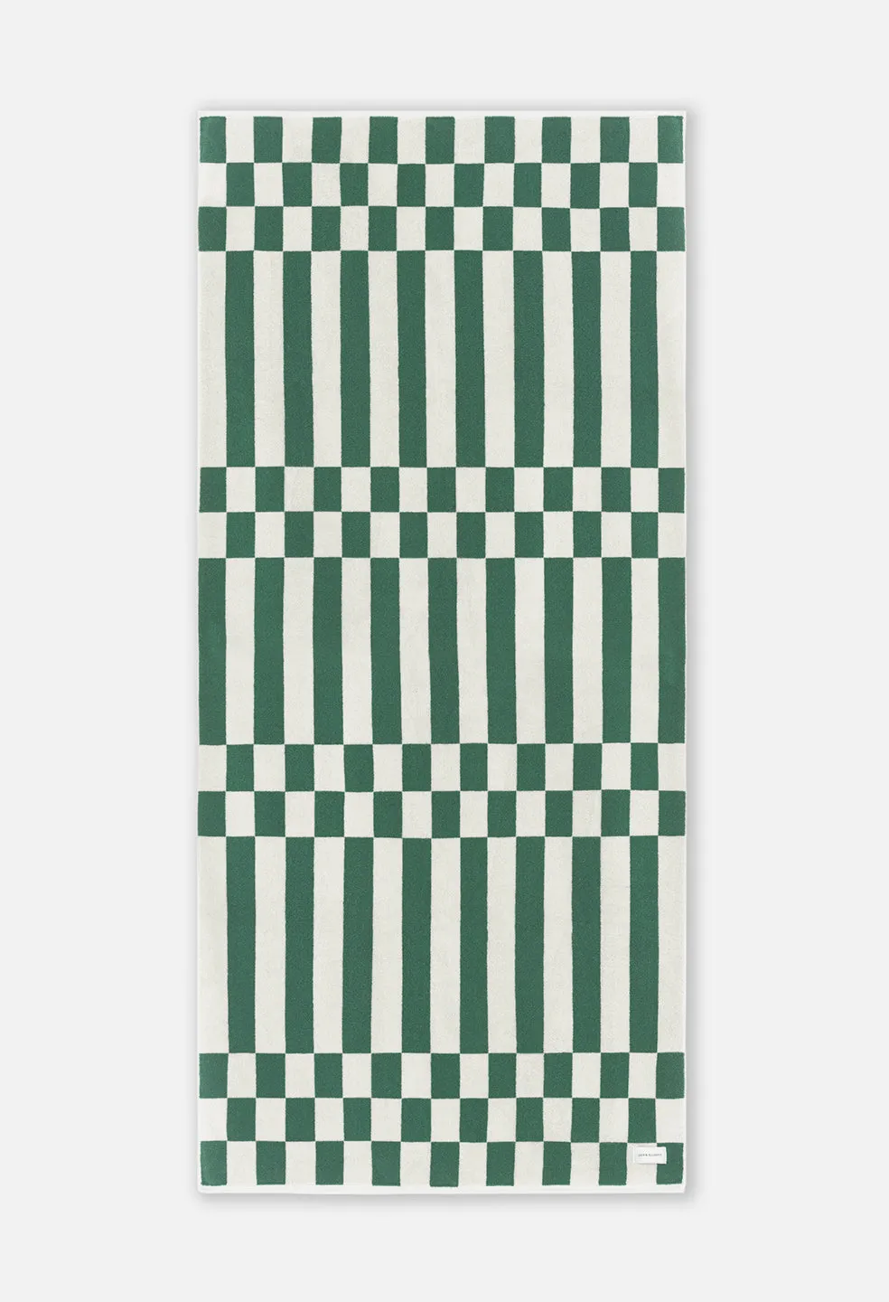 Amalfi Jacquard Beach Towel / Green x Ivory