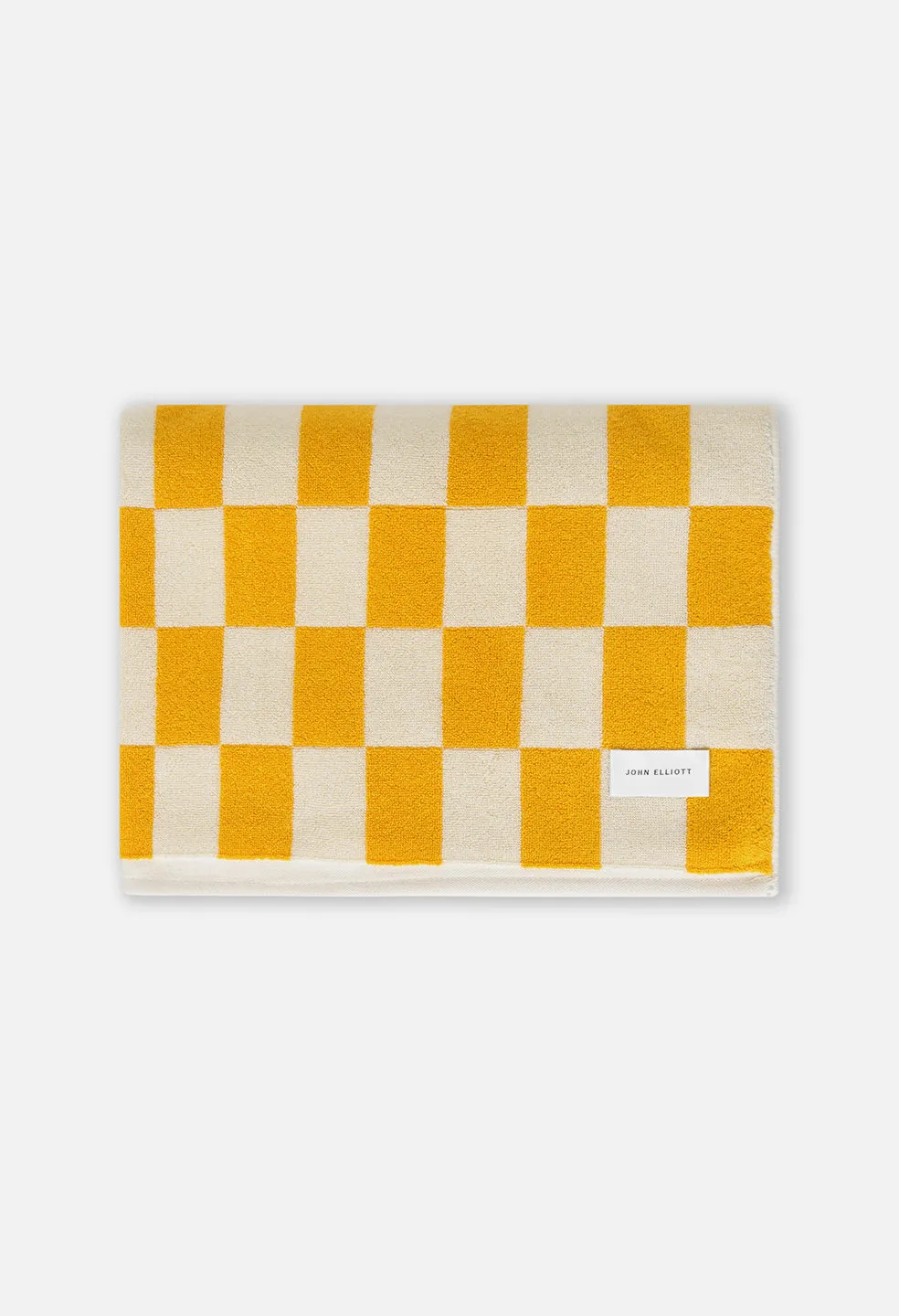 Amalfi Jacquard Beach Towel / Yellow x Ivory