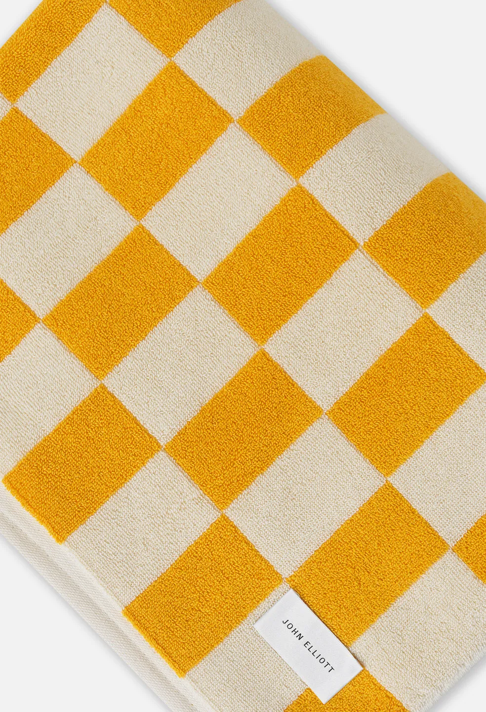 Amalfi Jacquard Beach Towel / Yellow x Ivory