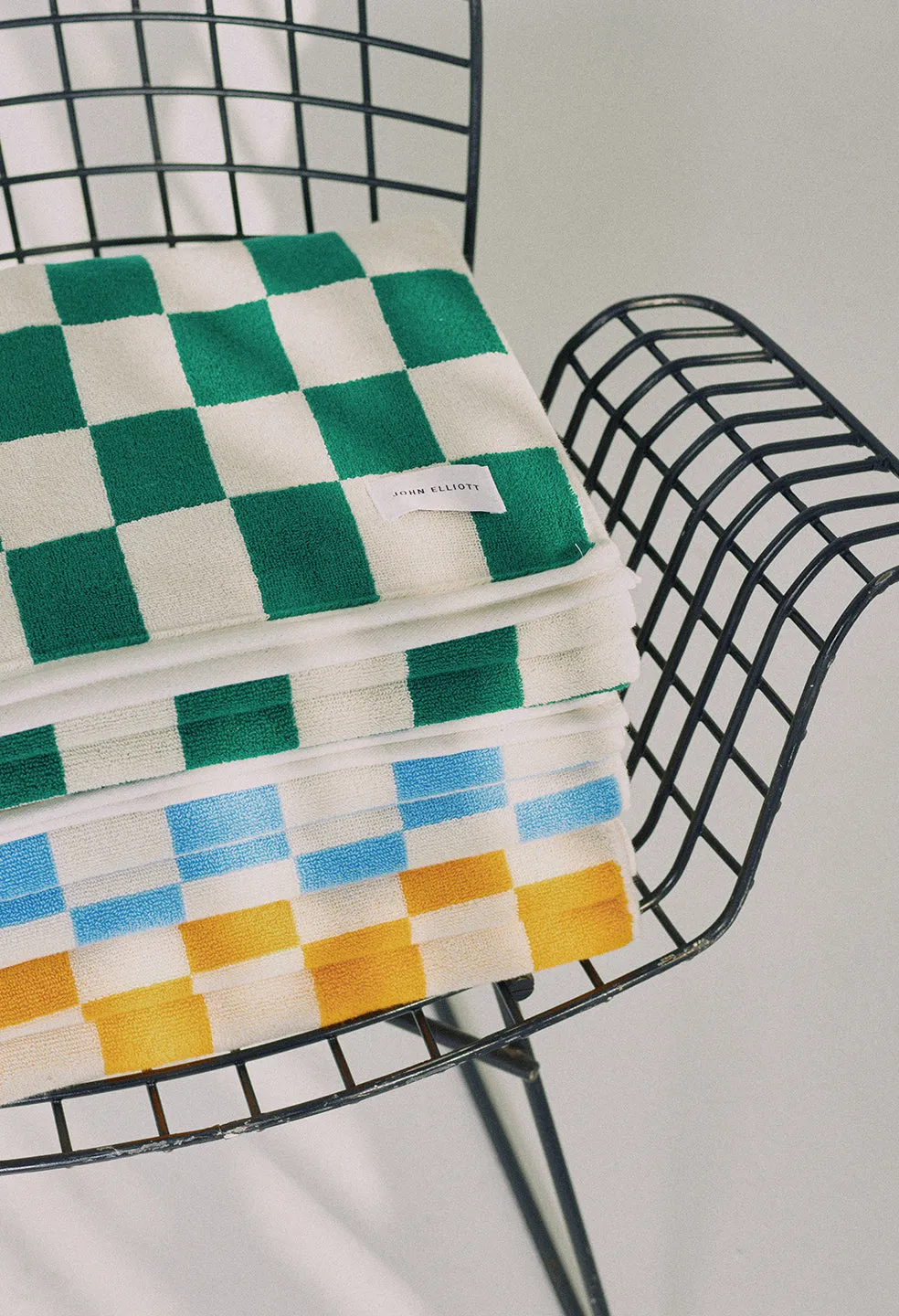 Amalfi Jacquard Beach Towel / Yellow x Ivory