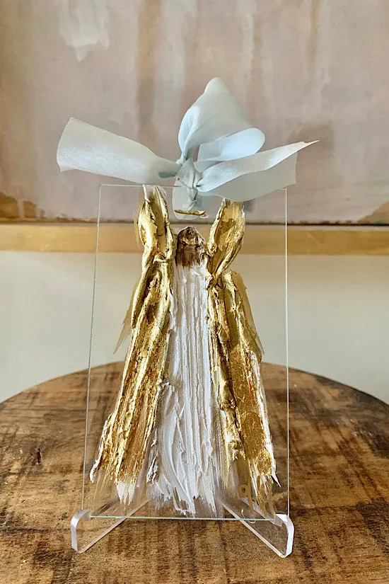 Angel with Powder Blue Ribbon