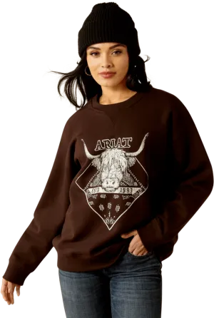Ariat Women's Mole Taurus Oversized Crew Sweatshirt