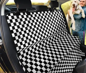 B&W Large Checkers Car Pet Seat Cover