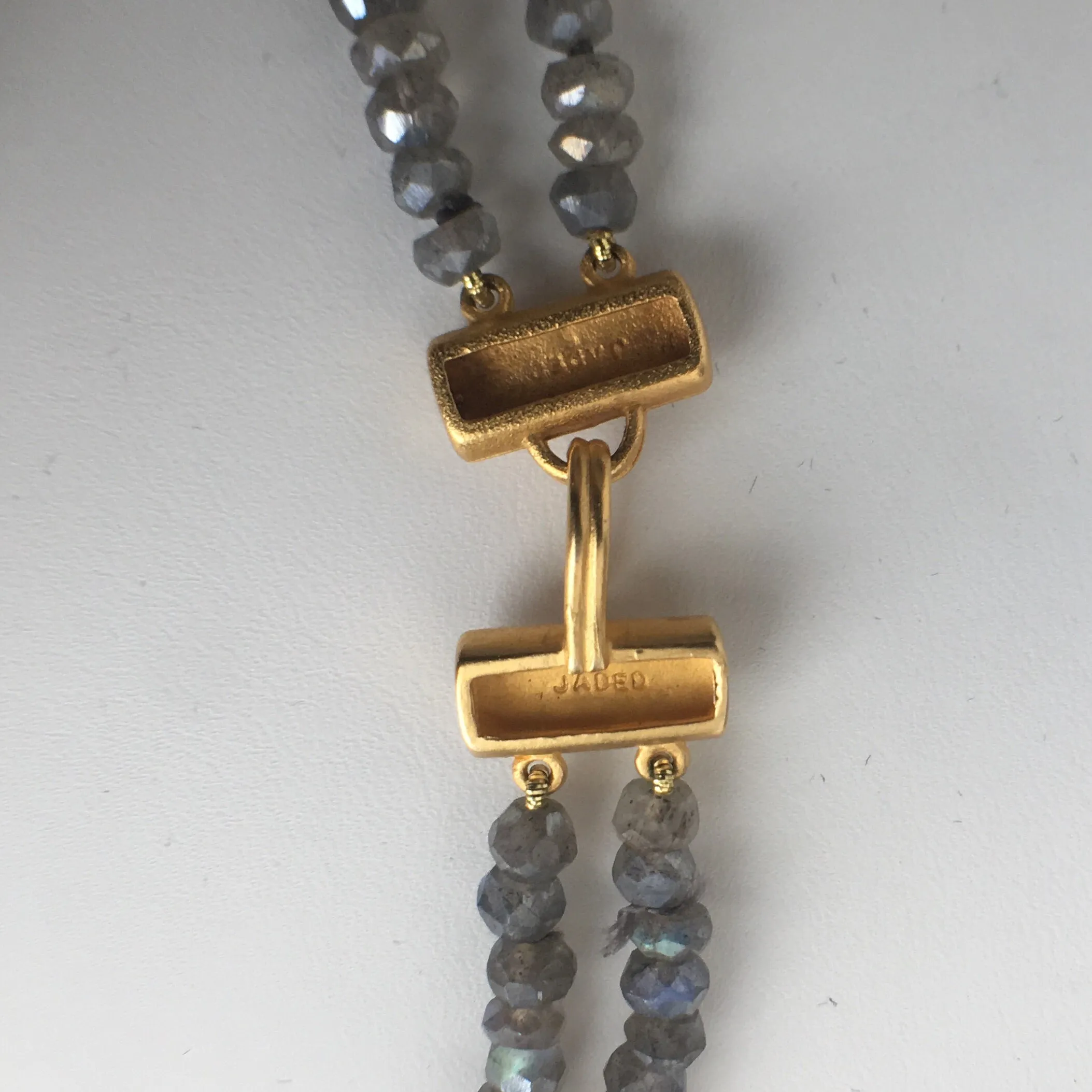 Baroque Pearl and Labradorite Double Strand Necklace