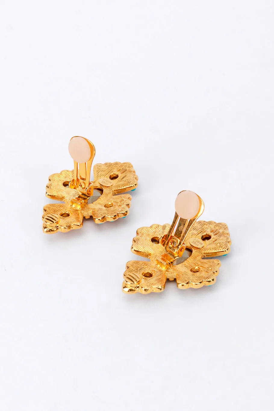 Beaded Byzantine Cross Earrings
