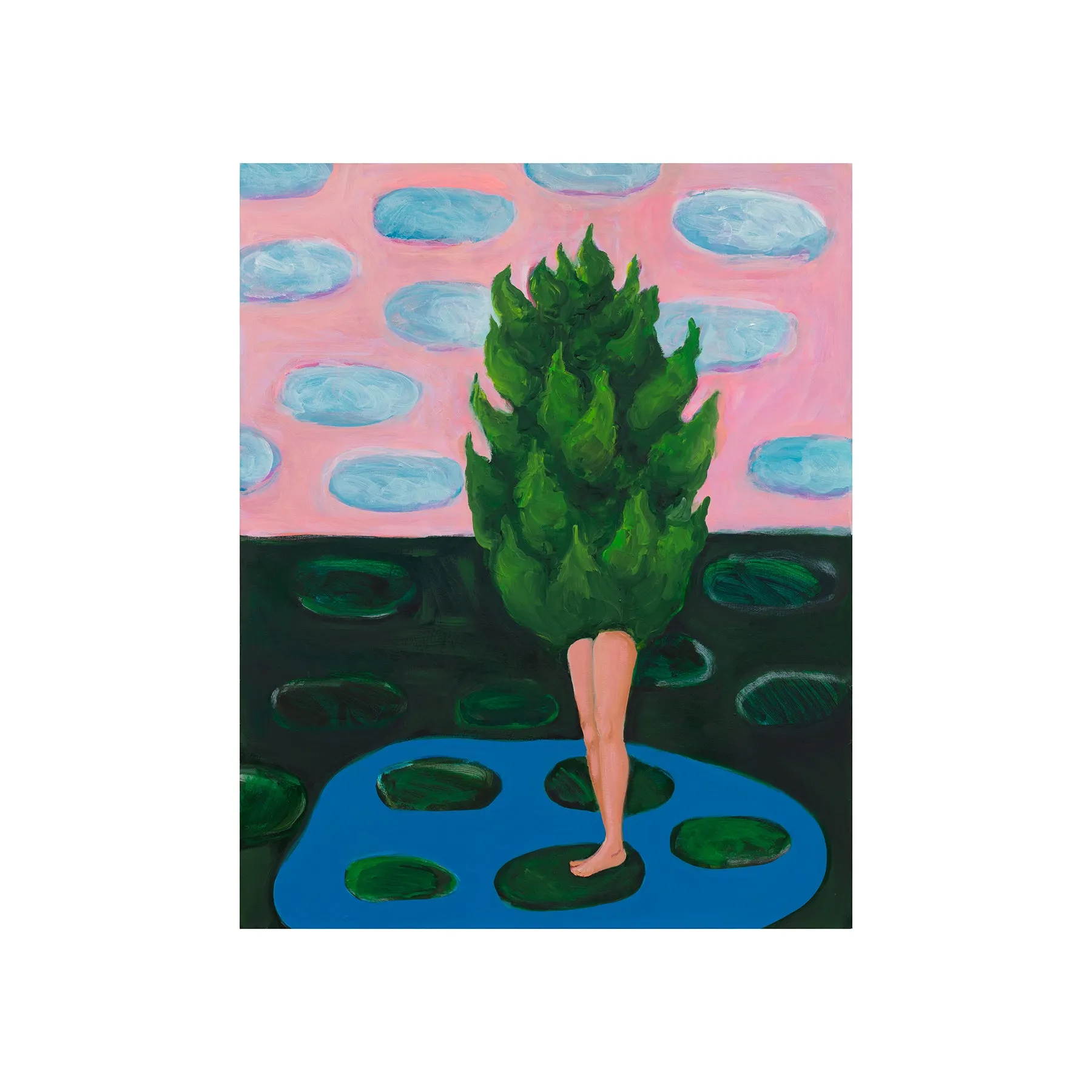 Becky Kolsrud, Dryad (Cypress), 2022; Hand-Embellished Limited Edition Print