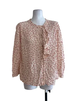 Beige Patterned Blouse