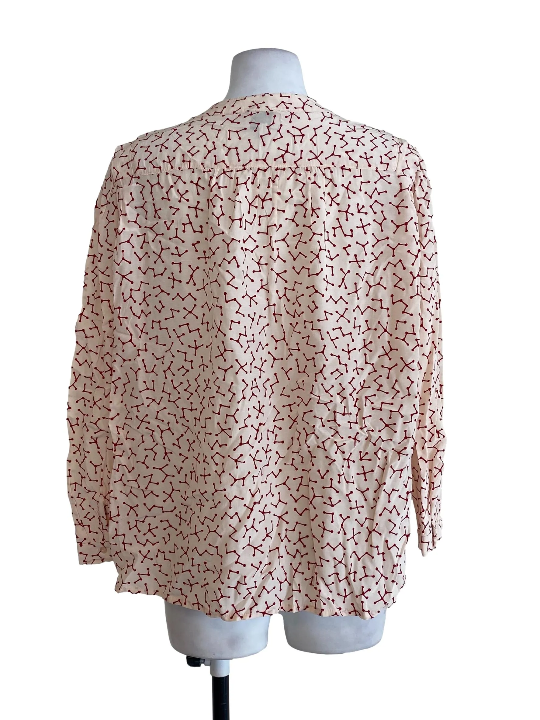Beige Patterned Blouse