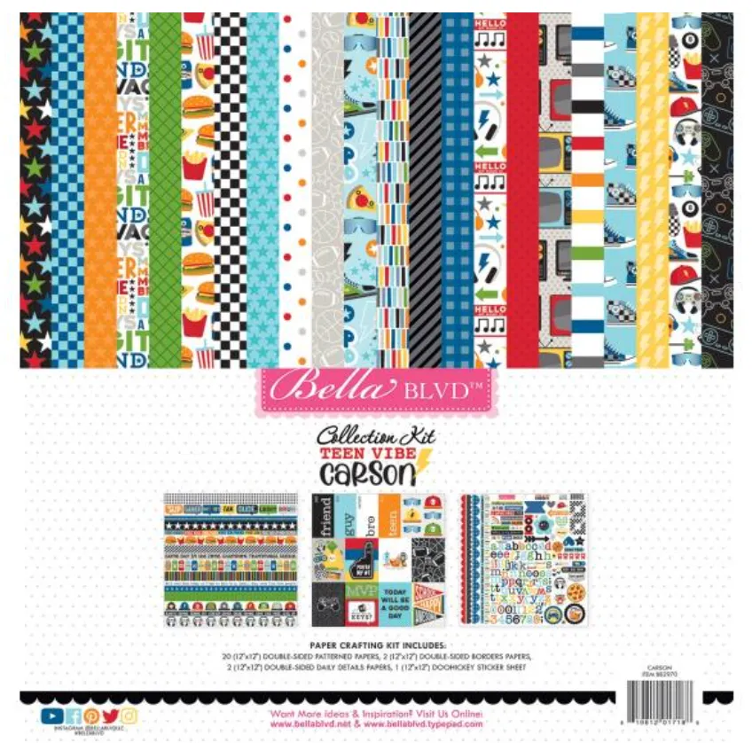 Bella BLVD 12x12 Teen Vibes Carson Collection Kit