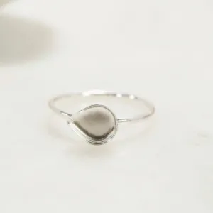 Bezel Cup Ring Setting - Plain, Side Pear, 1.5mm Band, Choose Your Cup, Choose Your Metal
